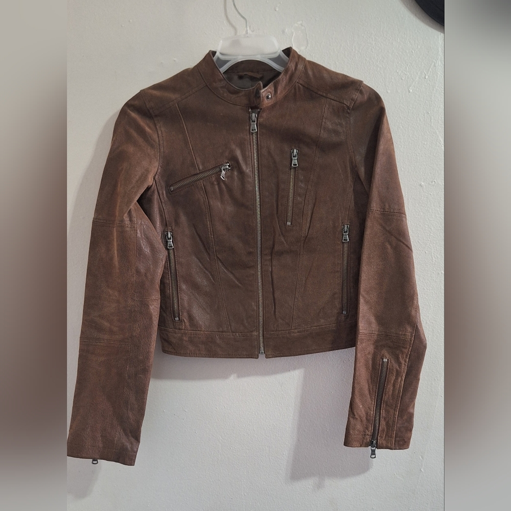 Levis XS Brown Leather Women's Jacket